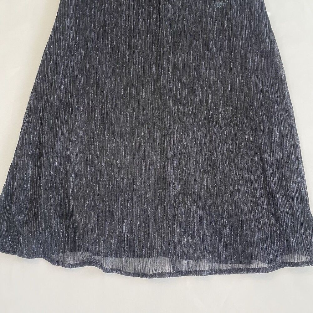 Xscape Navy Blue Short-Sleeve V-Neck Maxi Dress - Picture 16 of 16